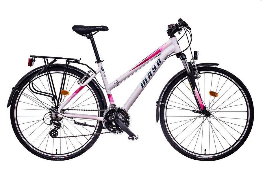 Mayo XR Basic Trek Flat dámské trekové kolo, bílo-růžová