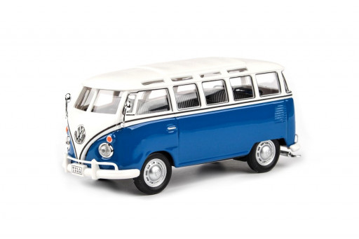 Cararama VW Samba Bus Blue 1:43