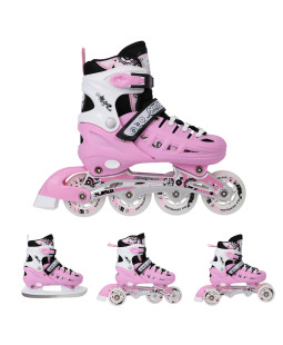 Nils Extreme NH10905 Kolečkové brusle 4v1, růžové, vel.L (39-42)
