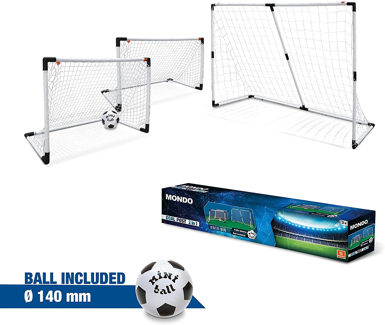 Set plastových branek Mondo 2v1 a míč