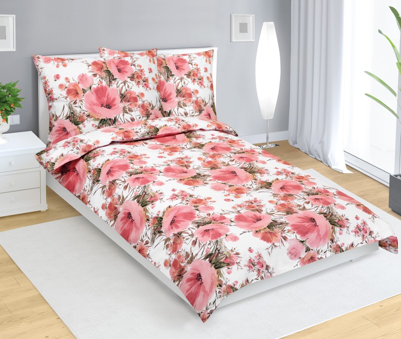 Bellatex Povlečení bavlna, Růžový Ibišek - 140x200, 70x90cm