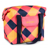 Spokey San Remo Termo taška, růžovo-modro-žlutá, 52x20x40 cm