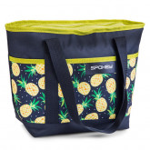 Spokey Acapulco Plážová termo taška, Ananas 39x15x27 cm