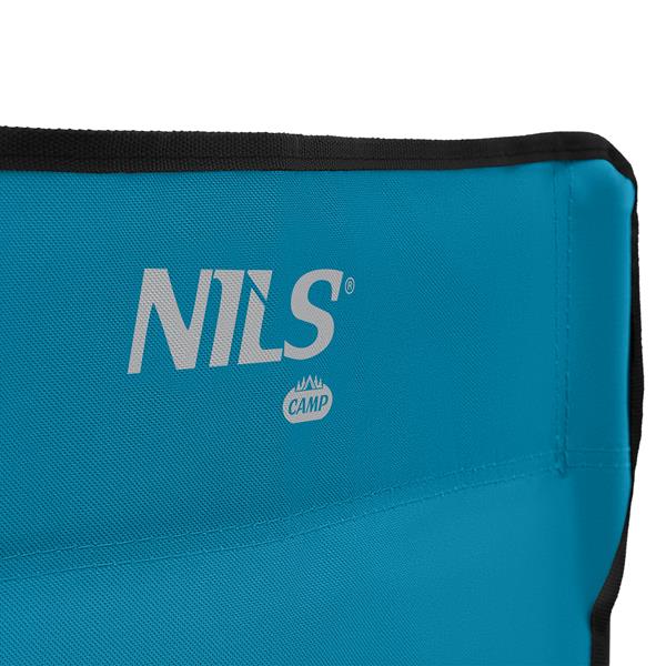 Skládací kempingová židle NILS Camp NC3301 modro-šedá, nostnost 100 kg