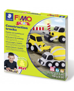 FIMO sada kids Form & Play Stavební auta, 4 x 42g