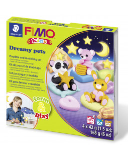 FIMO sada kids Form & Play Zasnění pejsci, 4 x 42g