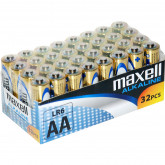 Alkalická baterie (tužková) LR6 AA, 1,5V, 32 ks.