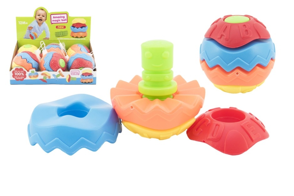 Teddies Skládačka plastový míček 9cm