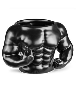 Gadget Master Hrnek se svaly, černý 350 ml.