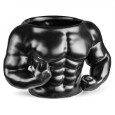 Gadget Master Hrnek se svaly, černý 350 ml.