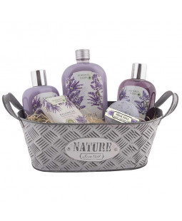 Bohemia Gifts Dárkový plechový box s kosmetikou z levandule