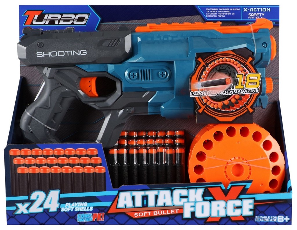 Blaster Turbo s rotačním zásobníkem, 24 ks nábojů