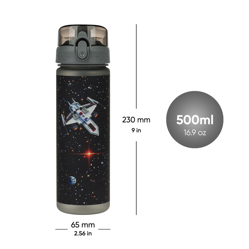 BAAGL Tritanová láhev na pití Pixel Space 500 ml
