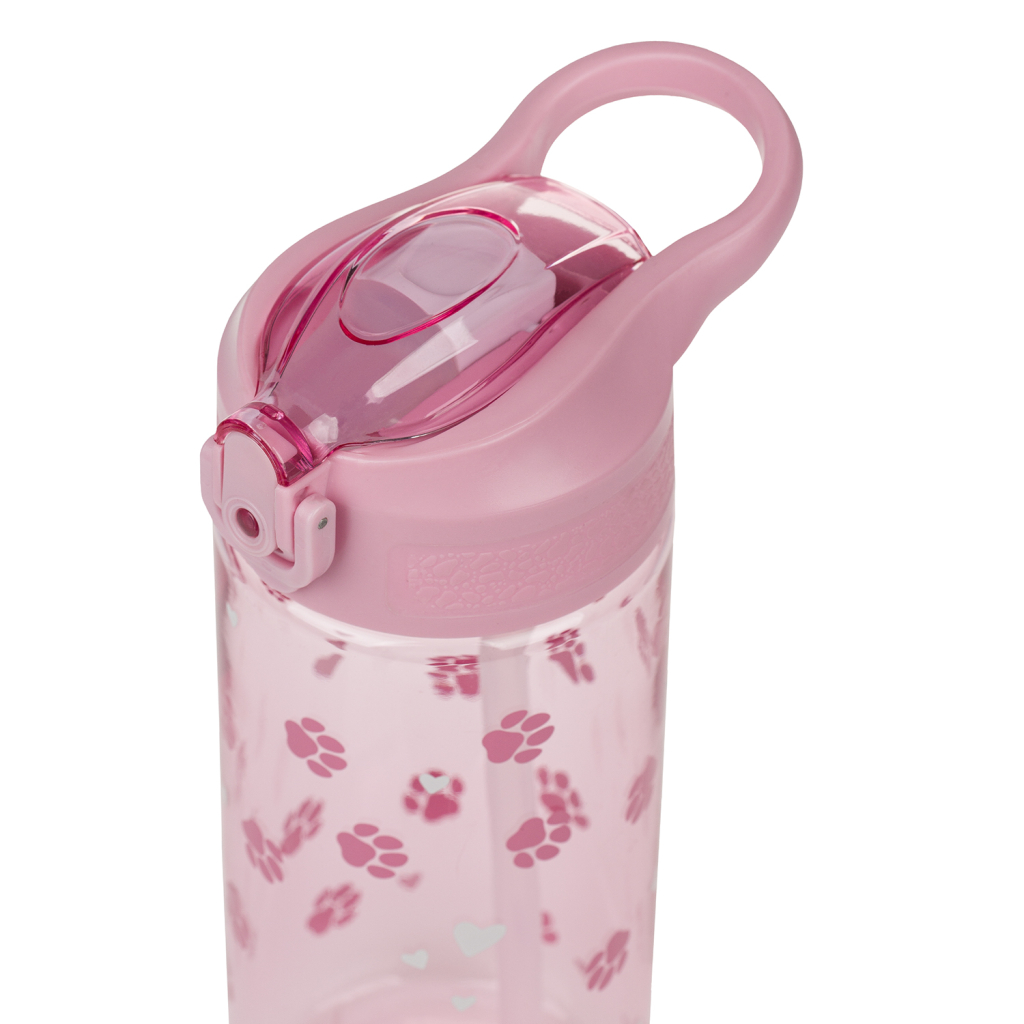 BAAGL Tritanová láhev na pití s brčkem Tlapky 500 ml