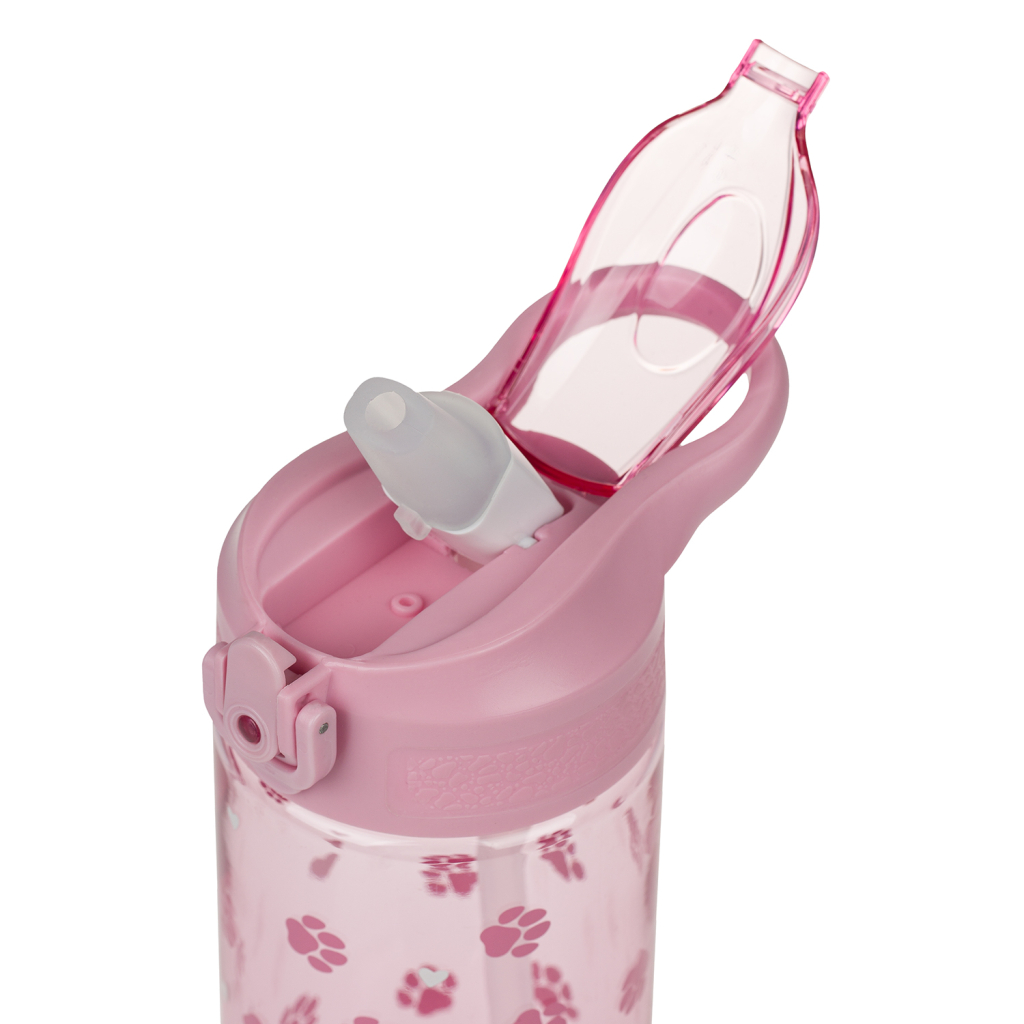 BAAGL Tritanová láhev na pití s brčkem Tlapky 500 ml