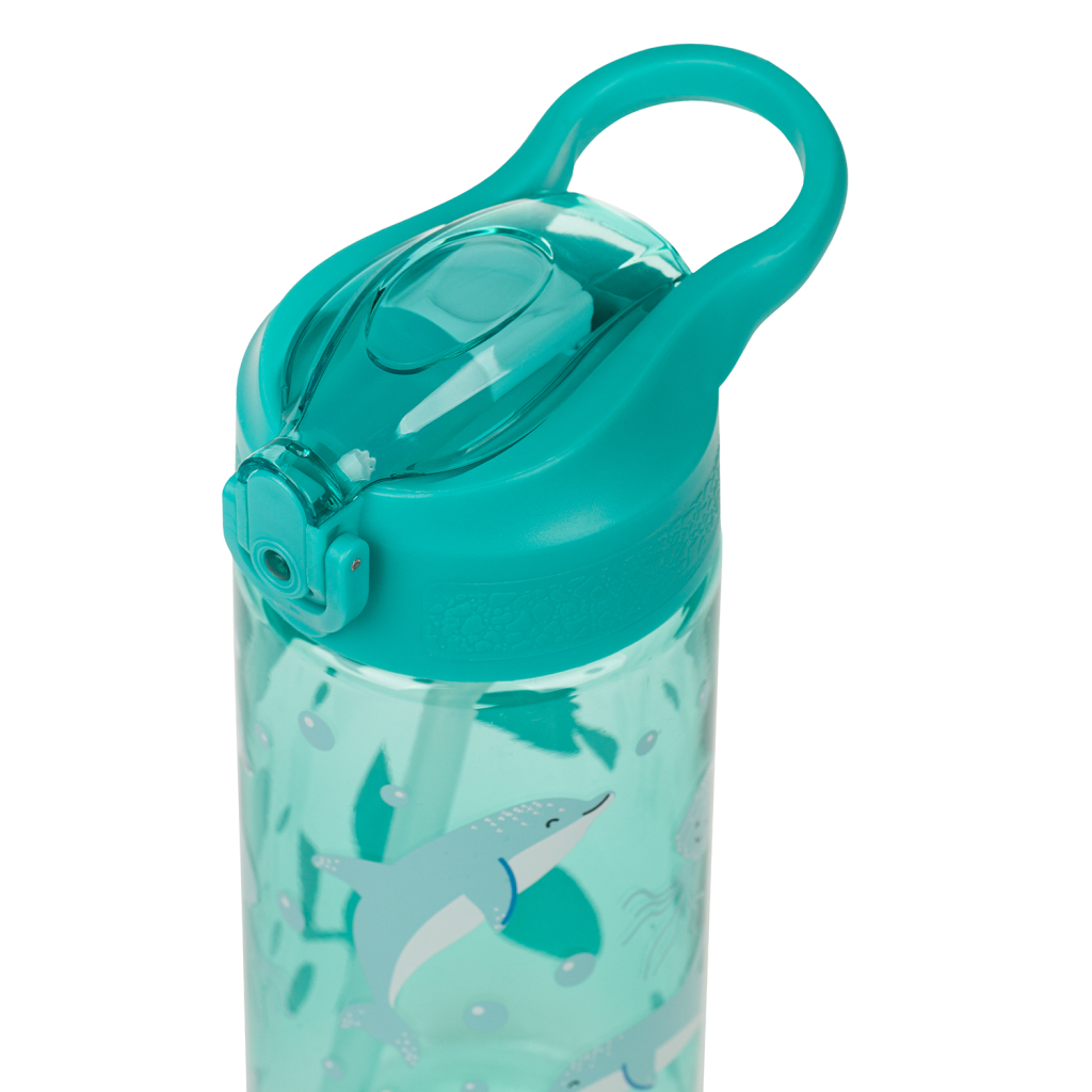 BAAGL Tritanová láhev na pití s brčkem Delfín 500 ml