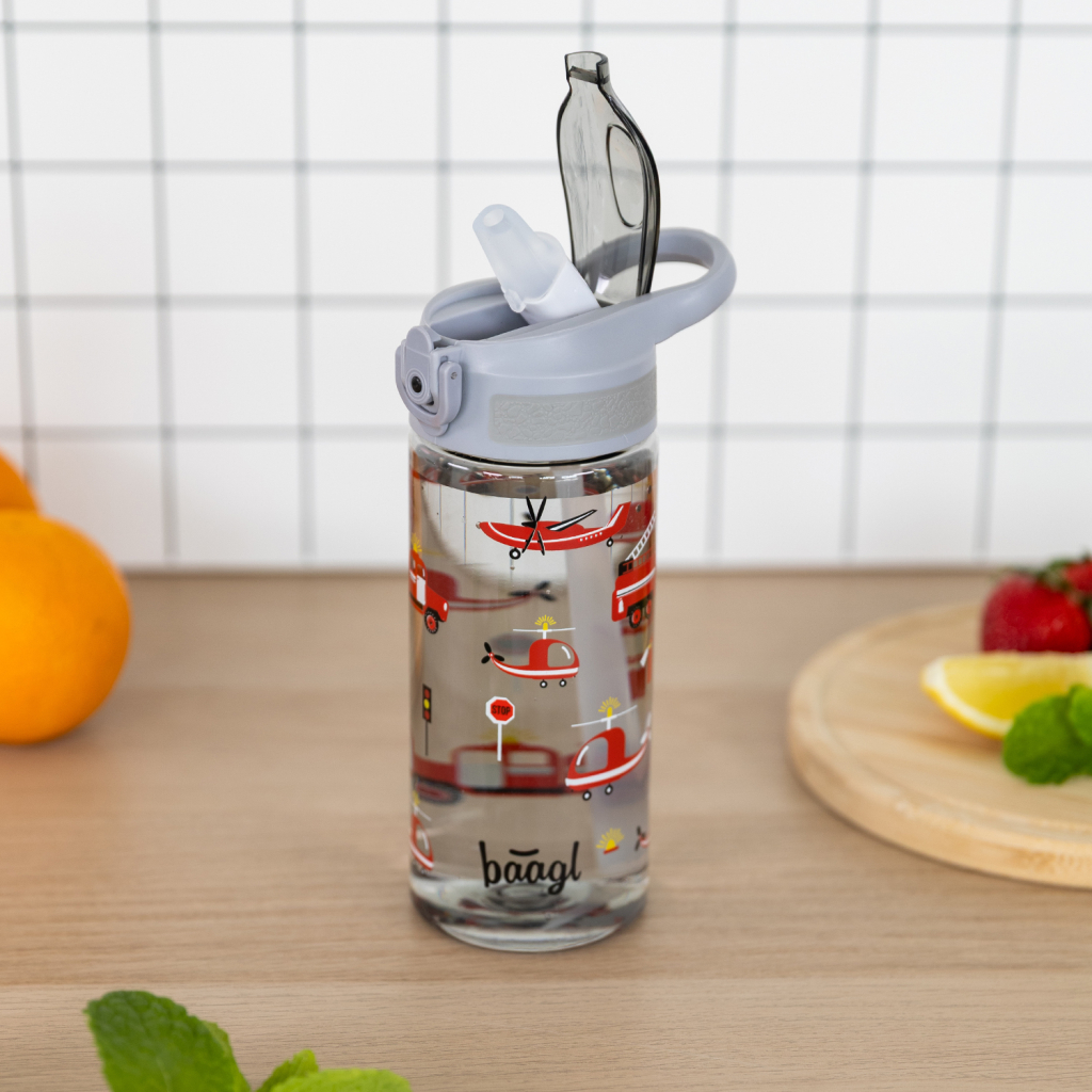 BAAGL Tritanová láhev na pití s brčkem Záchranáři 500 ml