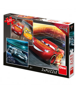 Dino Toys Puzzle Cars 3 Trénink, 3x55 dílků