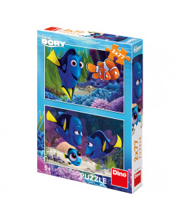 Dino Toys Puzzle Hledá se Dory, 2x77 dílků