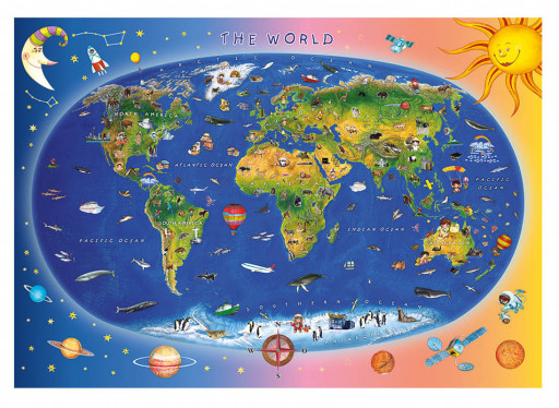 Dino Toys Maxi puzzle Mapa světa - 300XL dílků