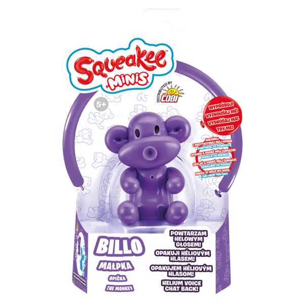 Cobi Squeakee Minis interaktivní balónkové zvířátko, Opička Billo