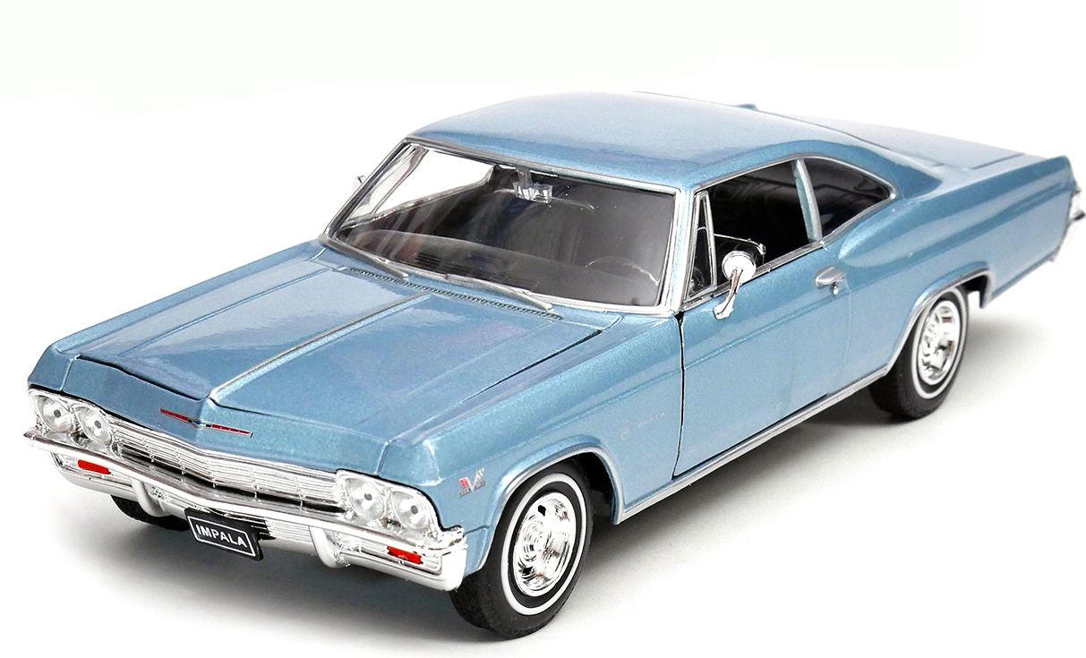 Welly Chevrolet 1965 Impala SS 396 light metallic blue 1:24