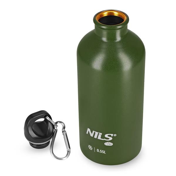 NILS Camp NC3801 Nerezová turistická láhev, zelená 550 ml