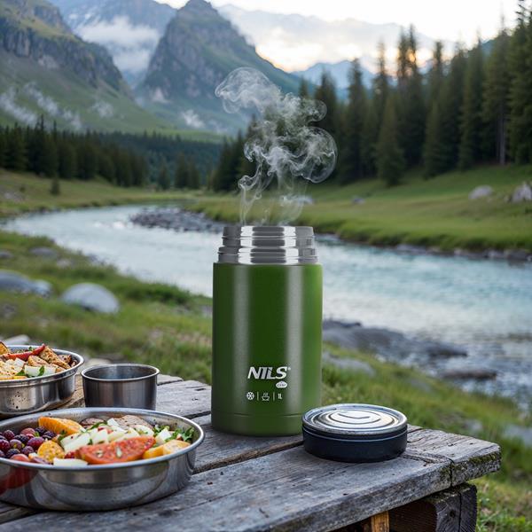 Termoska na jídlo NILS Camp NC3802, zelená, 1000 ml