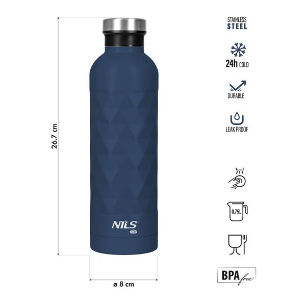 Termoláhev NILS Camp NC3805 modrá 750 ml