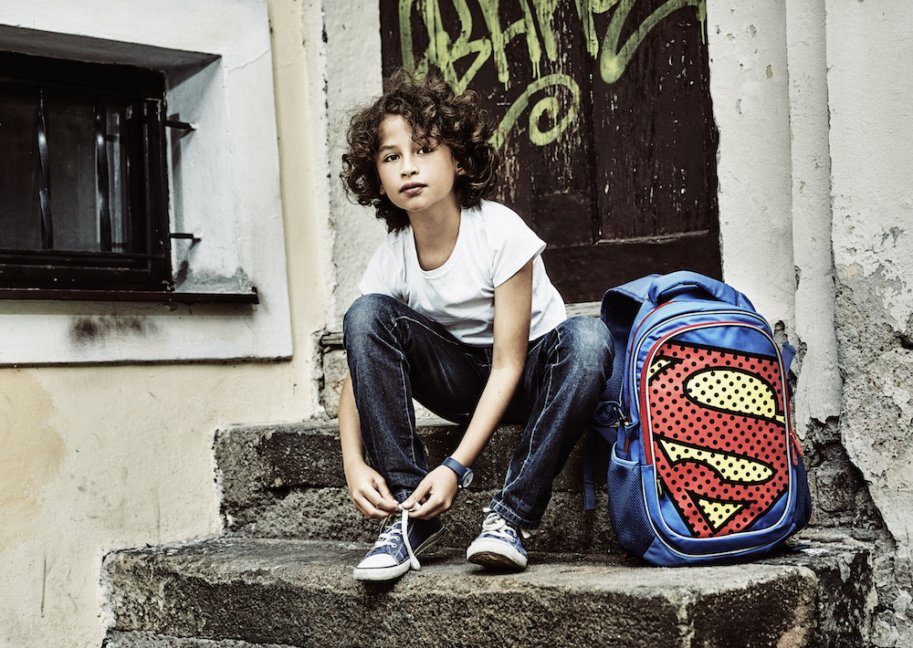 Baagl Školní batoh s pončem Superman - POP