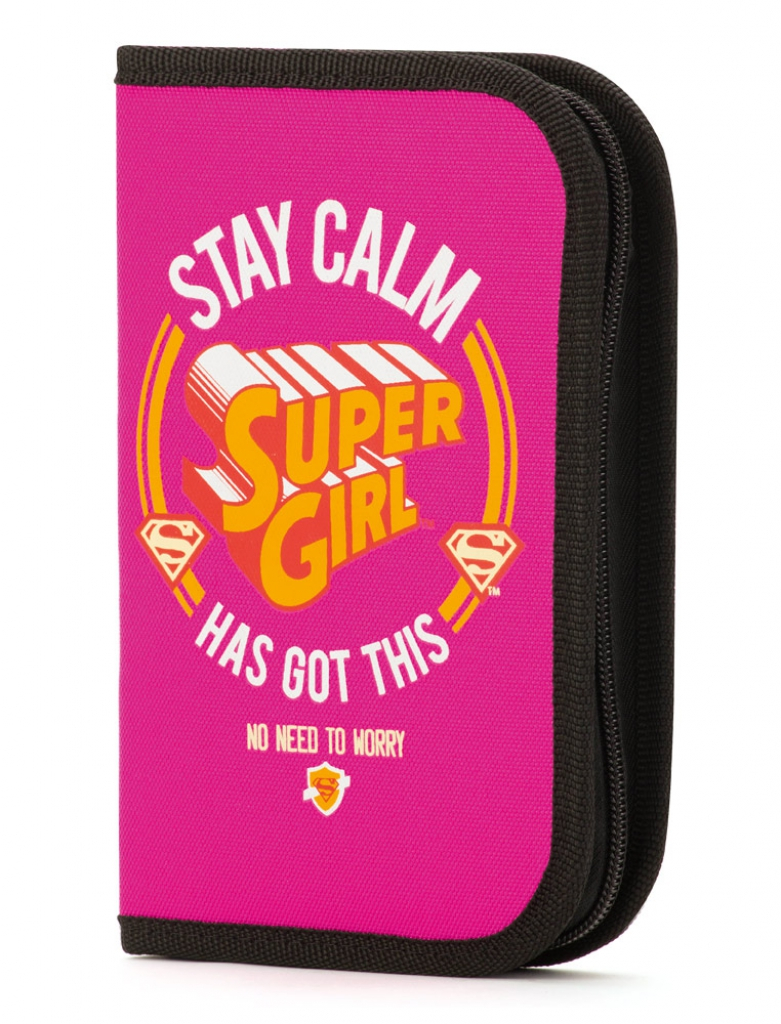 Baagl Školní penál Supergirl STAY CALM