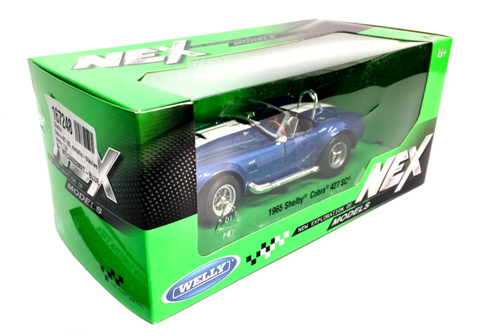 Welly Shelby 1965 Cobra 427 SC, metallic blue 1:24