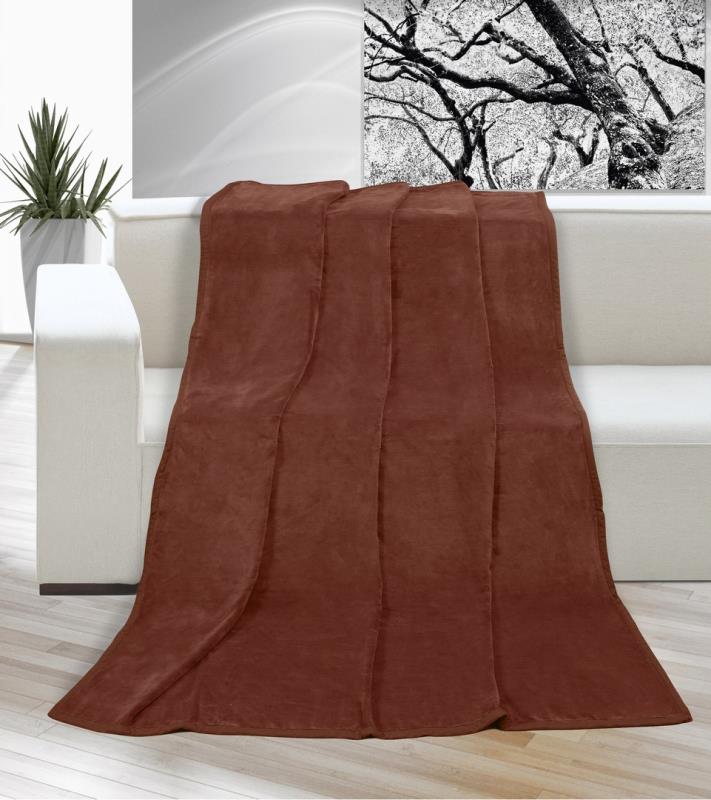 Bellatex Přikrývka KORALL MICRO Hnědá - 200x230 cm