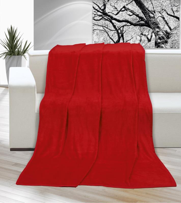 Bellatex Přikrývka KORALL MICRO Červená - 200x230 cm