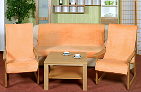 Bellatex Souprava Korall micro 3+1+1 Lososová - 1x150x200+2x65x150