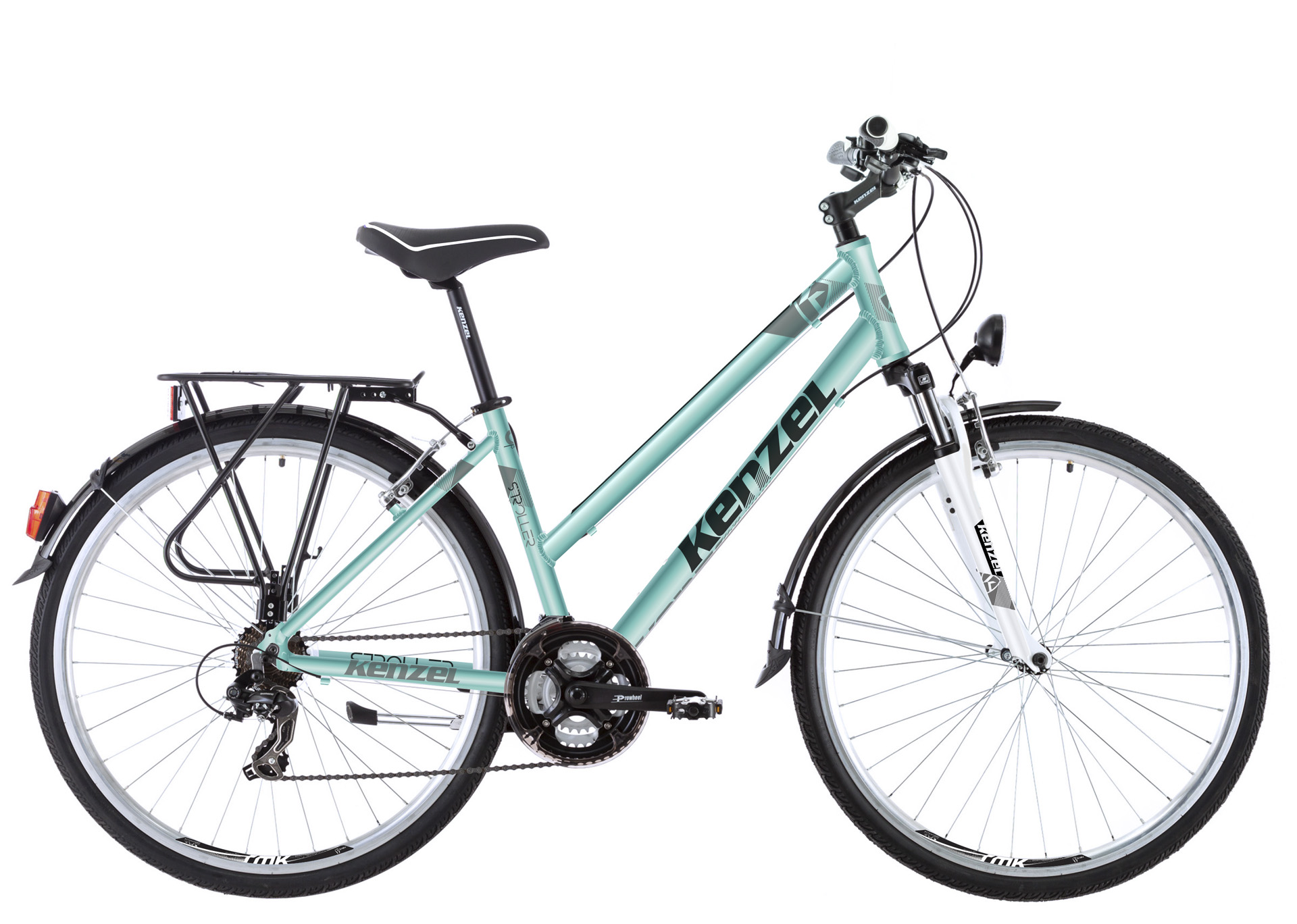 Kenzel Dámské trekové kolo Stroller TR woman 2026 tyrkysovo-šedé (rám. 48)
