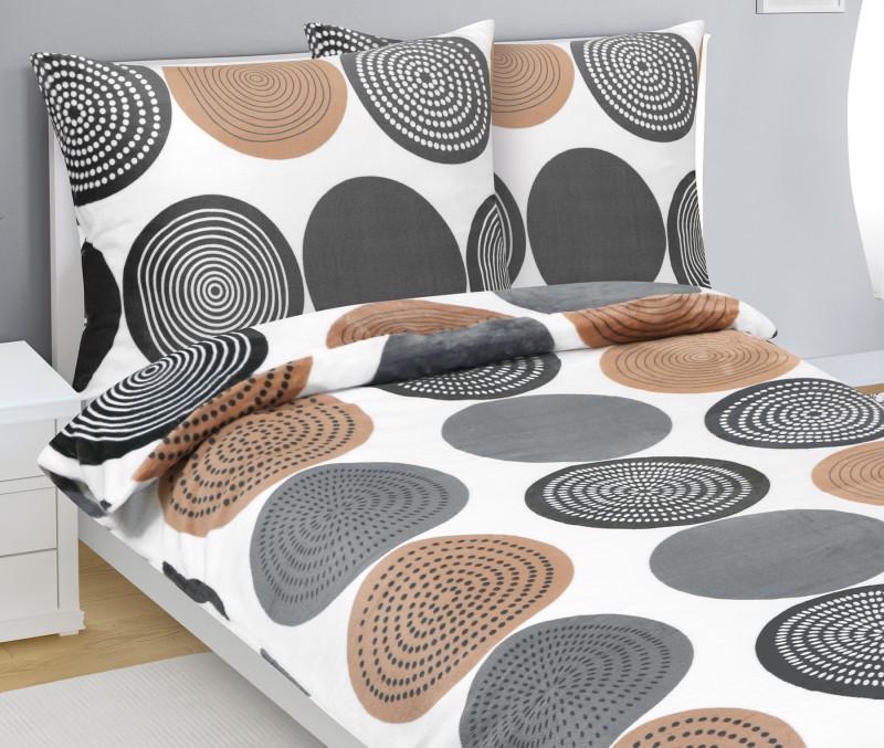 Bellatex Povlečení MIKROFLANEL, Béžová Mandala - 140x200, 70x90cm