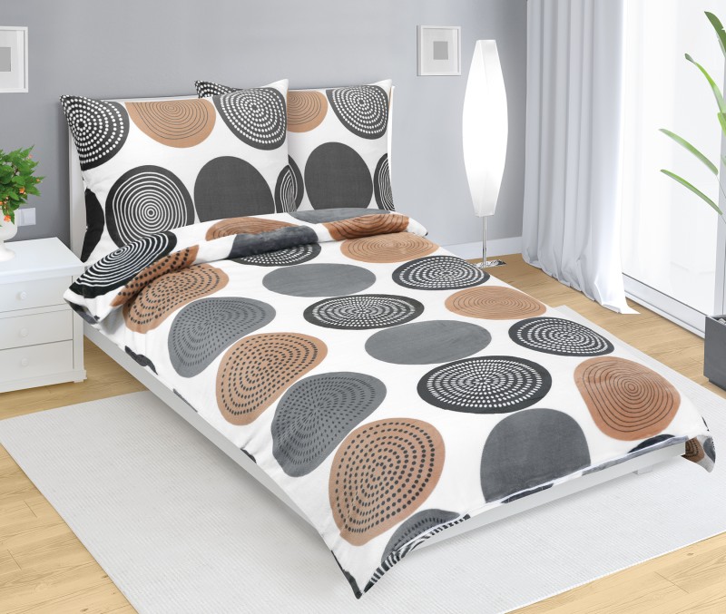 Bellatex Povlečení MIKROFLANEL, Béžová Mandala - 140x200, 70x90cm