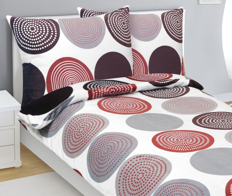 Bellatex Povlečení MIKROFLANEL - Červená Mandala - 140x200, 70x90cm