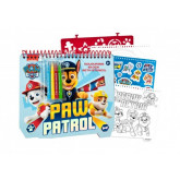 Blok s fixy, šablonami a samolepkami Paw Patrol - 22x20x2cm