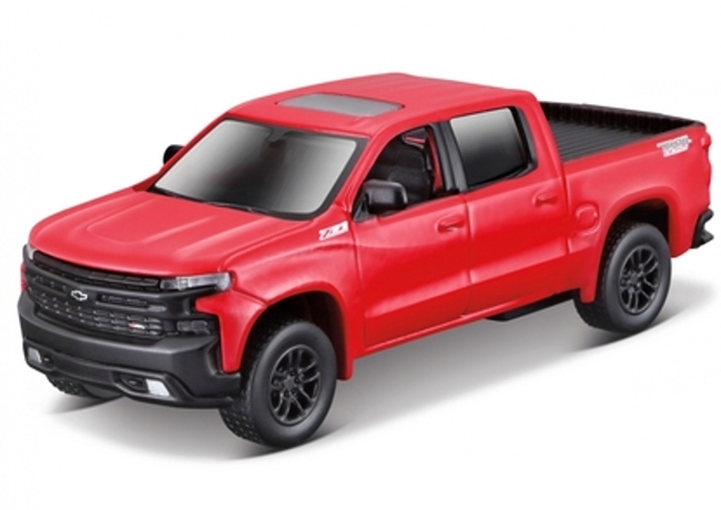 Maisto Chevrolet Silverado Z71 2019, Červené 1:52