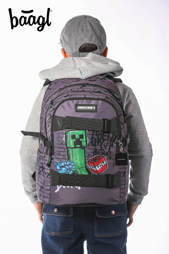 BAAGL SET 3 Skate Minecraft TNT: Batoh, Etue, Sáček