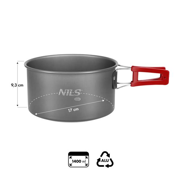 Kempingový hrnec NILS Camp NC17119, 1400 ml.
