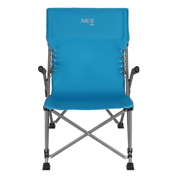 Turistické skládací křeslo NILS Camp NC3704 modré, nostnost 120 kg
