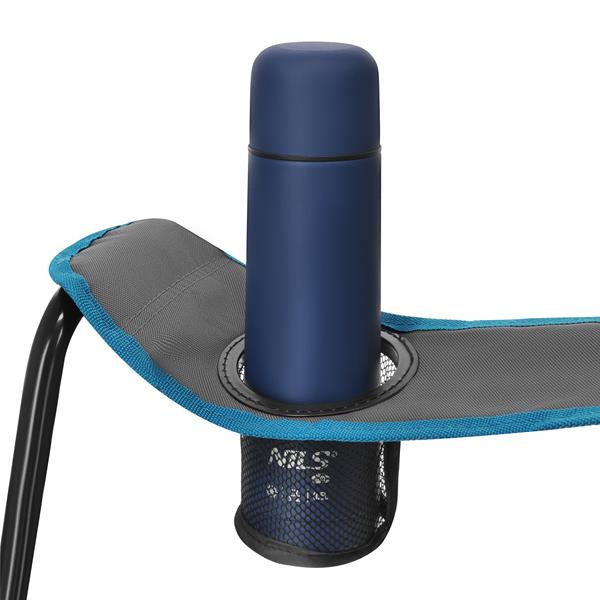 Skládací turistická multifunkční židle NILS Camp NC3706 šedá, nostnost 120 kg