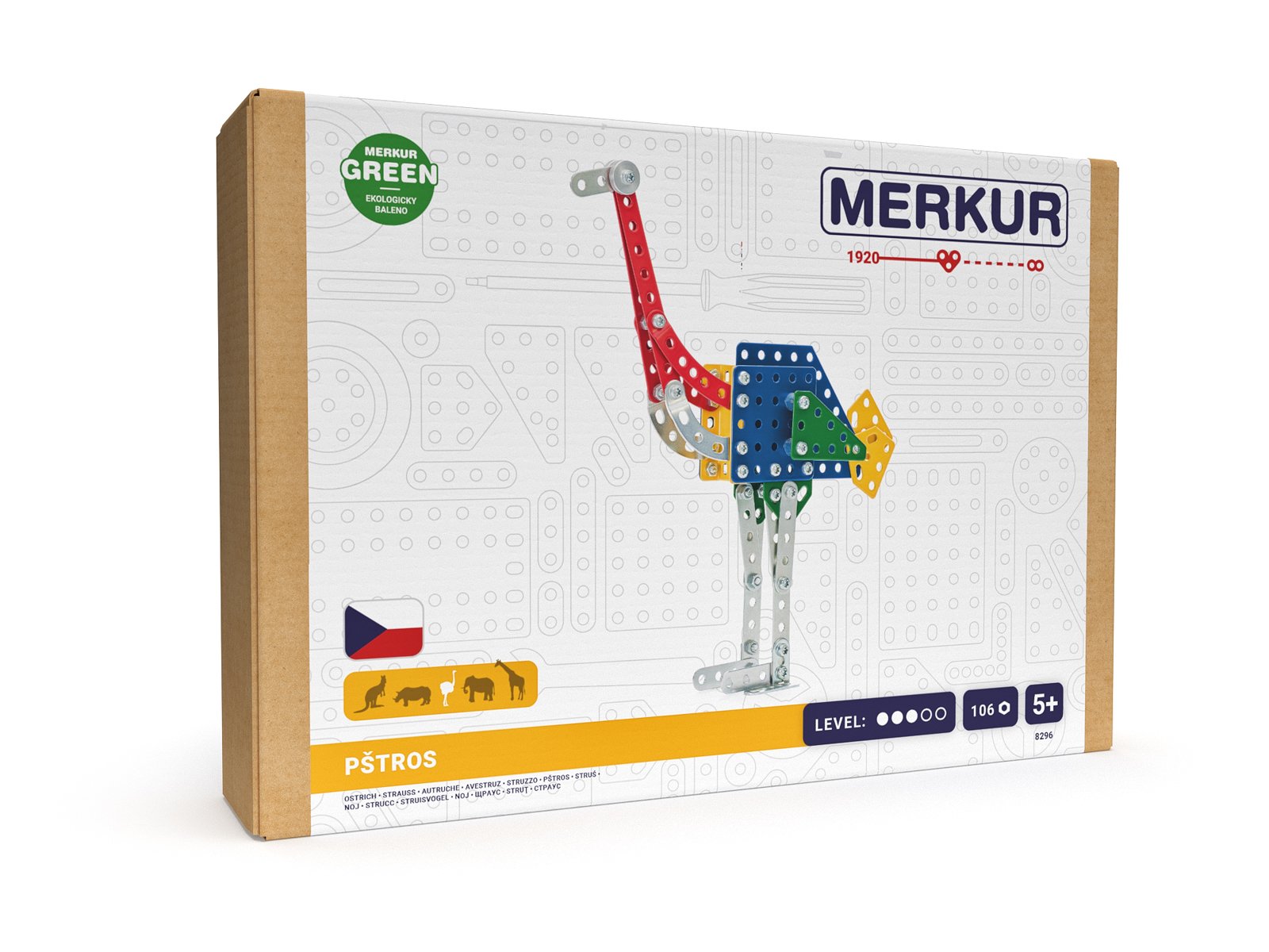 Merkur Mini ZOO - Pštros, 106 dílků