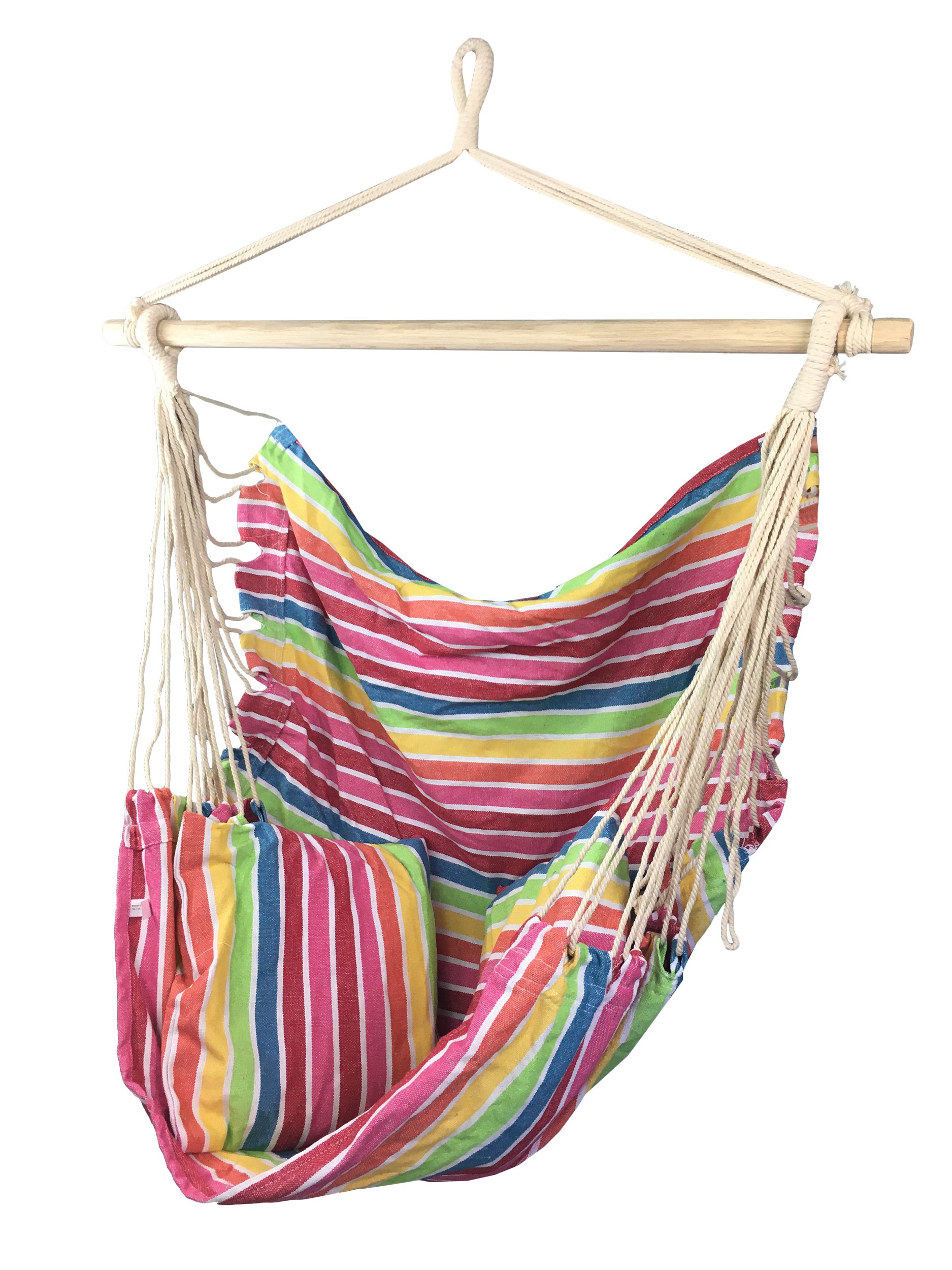 Sedco Závěsné houpací křeslo Swing, Růžové pruhy, 100 kg