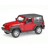 Welly Jeep 2007 Wrangler Rubicon Soft top Červený 1:24