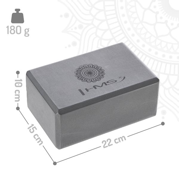 Růžová sada na jógu HMS, podložka YM10, jóga blok KJ02 a popruh SJ02