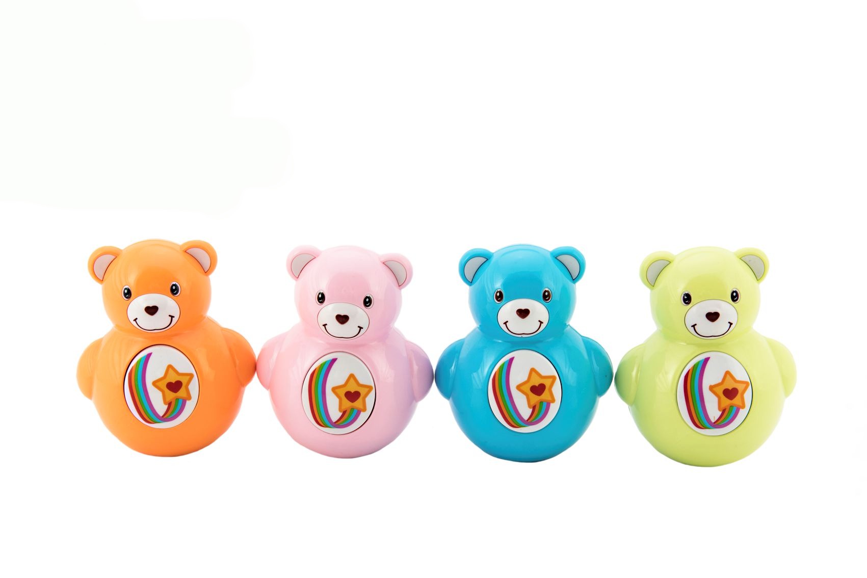 Medvídek Roly Poly pískací 10 cm plast, 4 barvy